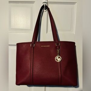 Dark Cherry Micheal Kors tote/purse